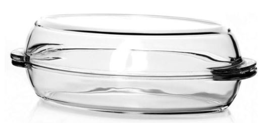 Посуда для СВЧ овальная 1,7л + крышка 1,7л (утятница) 33,5*19*11 см